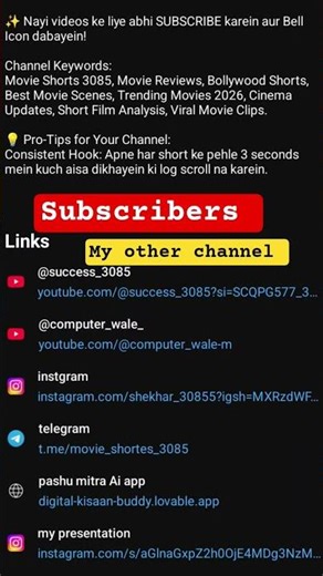 Engaging Style: "Aapne ye notice kiya? 🤔 | Cinema Hidden Details | #Trending"Direct Style: "