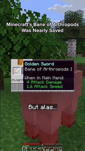 Did You Know Minecraft's Bane of Arthropods was Nearly Saved??