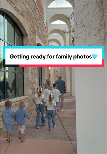 Getting 7 kids ready for family photos! #familyphotos #familyphotoshoot #familyof9 #momof7 #twinmom