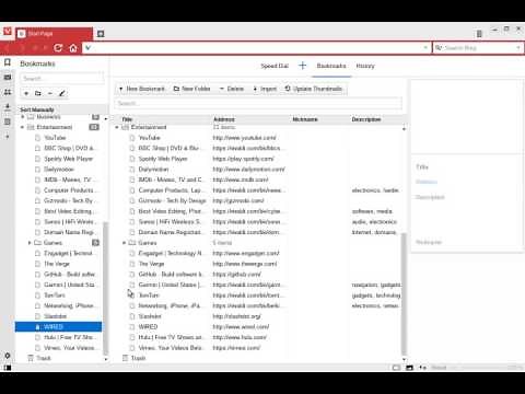 Vivaldi Tip: Sort your bookmarks in one view
