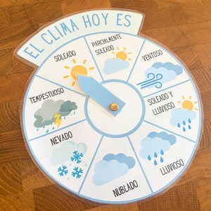 Spanish Weather Wheel Printable: Montessori Learning (digital Download) - Etsy