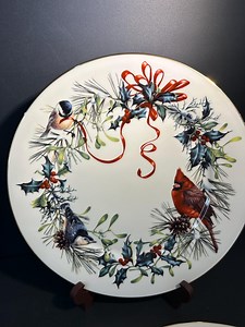 Vintage Lenox Winter Greetings Dinner Plates - Set of 4 - Made in USA - Etsy