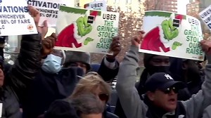 2K views · 50 reactions | Uber drivers protested in front of the company's offices in downtown Manhattan, objecting to the company's decision to sue New York City over its plan to raise metered fares for cabs and rideshare drives. | Reuters | Facebook