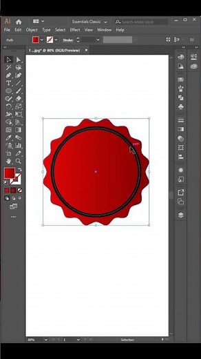 Stamp Design Illustrator👍 Simple Stamp Logo in Adobe Illustrator