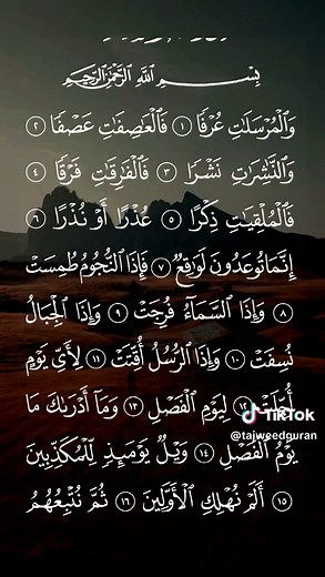 سورة المرسلات بصوت الشيخ سعد الغامدي