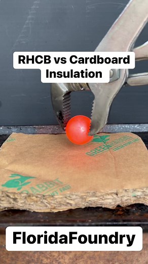 RHCB vs Cardboard Insulation #Satisfying #Experiment #Science #CardboardInsulation #RHCB #ASMR | Florida Foundry