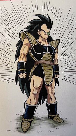 Luna on Instagram: "Drawing Raditz | Part II | Coloring 🐒🔥 #Anime #drawing #animedrawing #animeart #coloring #dragonball #db #dragonballz #dbz #raditz"