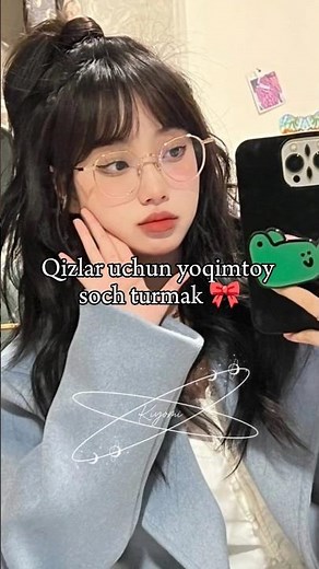 Qizlar uchun yoqimtoy soch turmak🎀 #hairstyle#foryou#cute