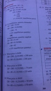 Given supply and demand equations, solve for the equilibrium pr... | Filo