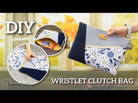 DIY Wristlet Clutch Bag | How to make a Color Block Bag [sewingtimes]
