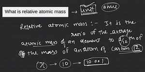 What is relative atomic mass... | Filo