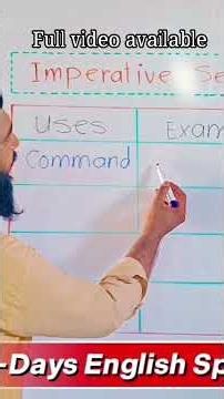 how to use imperative sentences part 1