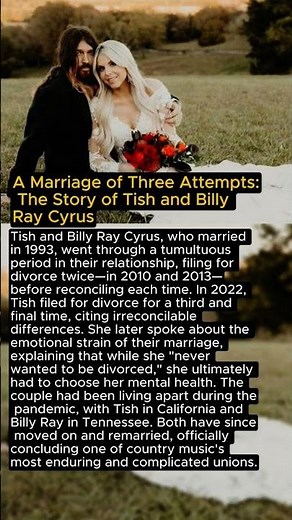 A Marriage of Three Attempts: The Story of Tish and Billy Ray Cyrus