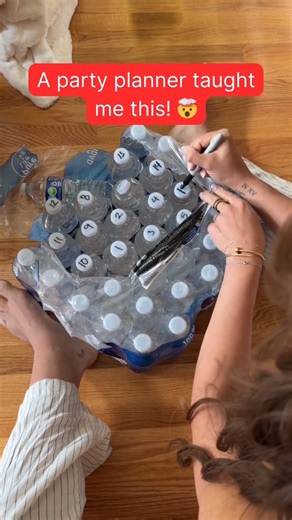 7.1K views · 12 reactions | Number water bottle lids so that guests drinks don't get mixed up!  #fblifestyle #party  This video was produced by Network Media and Jamie and Blake | Rick's Kitchen Crew | Facebook