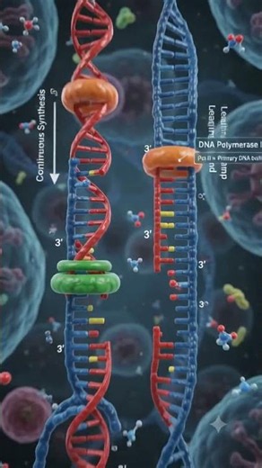 🧬 DNA Replication Elongation Explained! | How New DNA Strand is Made 🔥