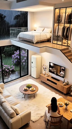 1K reactions · 34 shares | Rain pouring outside, TV on inside. Perfect vibe  #naturegram #homedecor #chicago #unitedstates #interiordesign #explore #fbreels | LuxuriateHub | Facebook