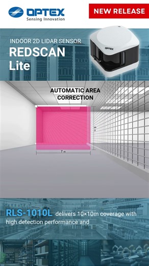 ✨ Official Launch! ✨ REDSCAN Lite (RLS-1010L) — OPTEX’s 2D LiDAR indoor sensor