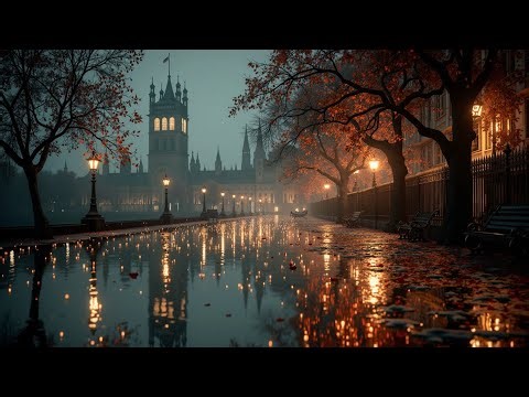 Melancholic Piano ~ Relaxing Music for Study Focus & Ambient Sleep 🌧️ Autumn Rain