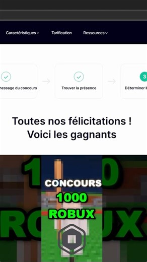 Le GAGNANT des 1000 ROBUX !