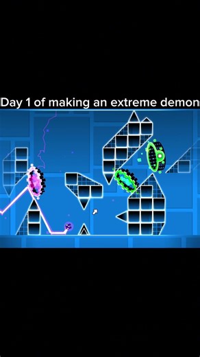 Day 1 of making an extreme demon, I’m locking in on this level #gddemon #geometrydash