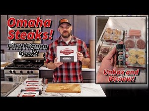 Omaha Steaks Filet Mignon Cook! Unbox and Review! Full Dinner Delivered to your door! #4k