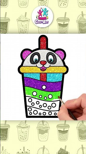 🧋Bubble Tea Drawing For Kids #shorts #drawing #coloring #chikiart #hooplakidzhowto