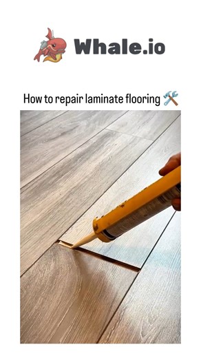 TrendTok Hub on Instagram: "This X post features a 21-second video tutorial demonstrating a simple DIY fix for gaps in laminate flooring, involving applying wood filler with a caulk gun, smoothing with a putty knife, scraping excess, and tapping down with a mallet for a seamless finish. Posted by @NyanyaRach28401 , a content creator focused on practical tips, the video has garnered over 271,000 views and 852 likes within two days, with replies in Indonesian expressing surprise at the ease and ne