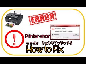 How to fix Printer error Code 0x007c9c98 // how to fix printer error in pc