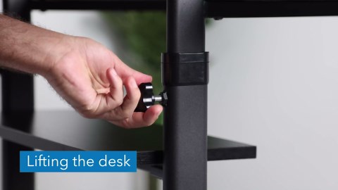 Mount-It! Mobile Standing Desk | Height Adjustable Rolling Desk with 40 Wide Table Tops | Multi-Purpose Rolling Presentation Cart with Four Platforms | (MI-7970)