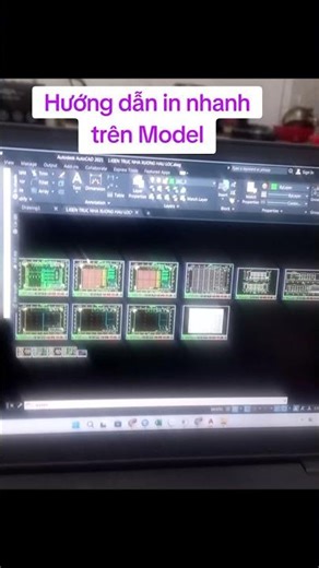 In nhanh chóng trên mod Autocad bằng lisp #autocad #trending #design