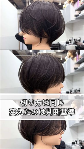 同じ切り方です。 でも 全部違うスタイルです。 変えたのは 切り方じゃなく設計。 判断基準があれば 1つの切り方で スタイルは増える。 設計の話🌞 #カット動画 #ベーシックカット