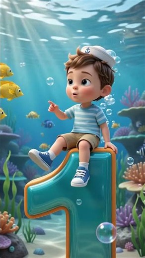 Learn Number 1 for Toddlers | Counting for Kids | 1 is for One Underwater Adventure
