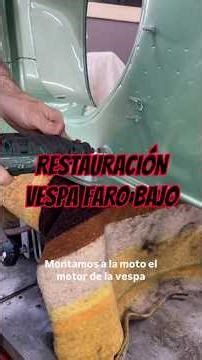 RESTAURACIÓN VESPA FARO BAJO 💚💚💚 #moto #motor #vespa #vespaclassic #vespas #vespaindonesia