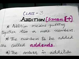 Maths Class 3 Addition CBSE