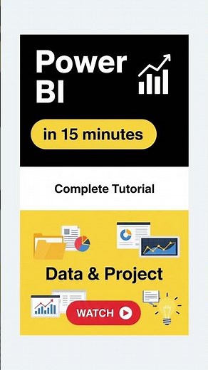 Power BI in 15 Minutes | Complete Power BI Tutorial with Data & Project