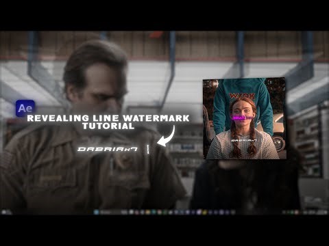 Revealing Line Watermark Tutorial | After Effects Tutorial