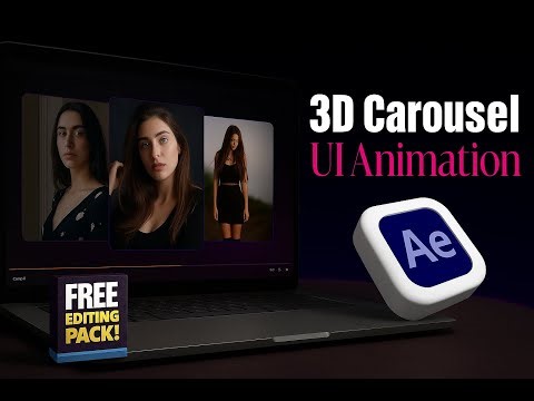 🔥 Stunning 3D Carousel Animation in After Effects | No Plugins Needed