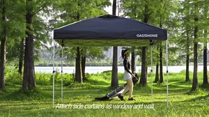 Amazon.com : OASISHOME Pop-up Gazebo Instant Portable Canopy Tent 10'x10', with 4 Sidewalls, Windows, Wheeled Bag, for Patio/Outdoor/Wedding Parties and Events (10FTx10FT, Black) : Patio, Lawn & Garden