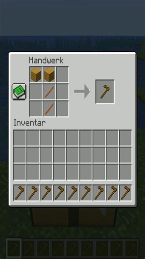 Minecraft Holz Hacke Craften Tutorial