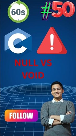 Null Pointer vs Void Pointer Explained Simply 🤯 | C Programming Basics #shorts #tech #coding