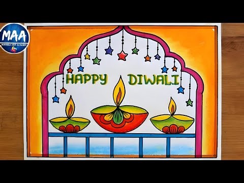 Diwali Drawing | Diwali Drawing Easy | Happy Diwali Drawing | Diwali Festival Drawing #diwali #diya