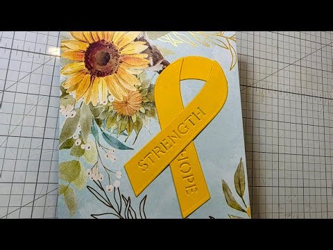 Awareness ribbon & sentiments by Spellbinders