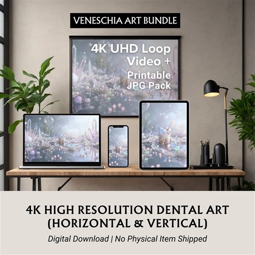 Dental Art 4K Motion Graphics, Gemstone Tooth Video Loop for Frame TV, Luxury Dentist Office Decor, Modern Dental Clinic Art Digital - Etsy