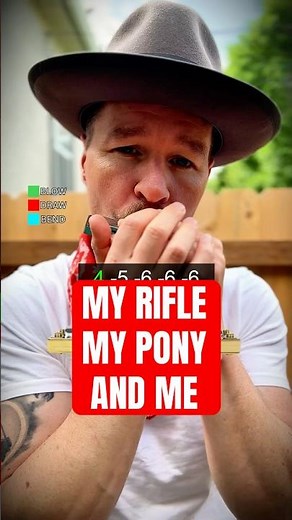 My Rifle My Pony and Mean Harmonica Tutorial #harmonica #tutorial