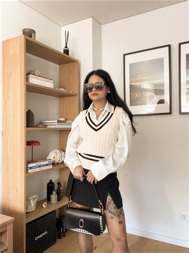 Styling a Ralph Lauren Cable-knit Cotton Sleeveless Jumper