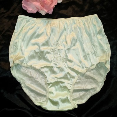Vintage NOS 80s Silky Glossy Double Nylon Gusset Full Brief Granny Panties L/7 | eBay