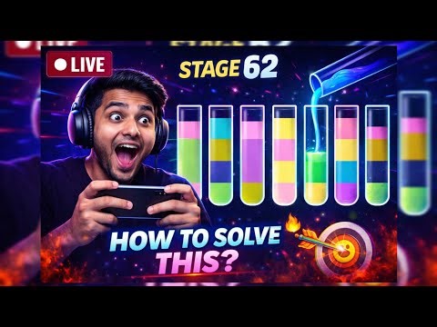 Water Sort Quest Stage 62 🔥 | Hard Level Solution 💧 | Can You Solve This? 🤯
