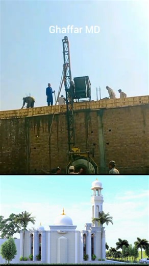"Beautiful Mosque Construction | Masjid Aqwa Roof Casting"