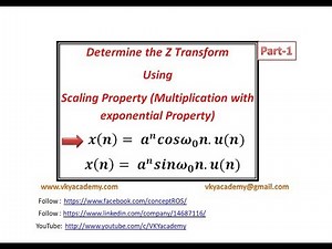 x(n) = a^n cos w0n u(n) , Z Transform and ROC using Scaling Property of Trigonometric Function