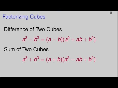 How to factorise Cubic Expressions